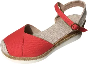 AMDBEL Summer Sandals for Women 2024 Trendy Sandals Women Closed Toe Espadrilles Flatform Wedge Sandal Buckle Ankle Strap