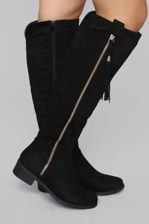 Amorie Flat Boot - Black