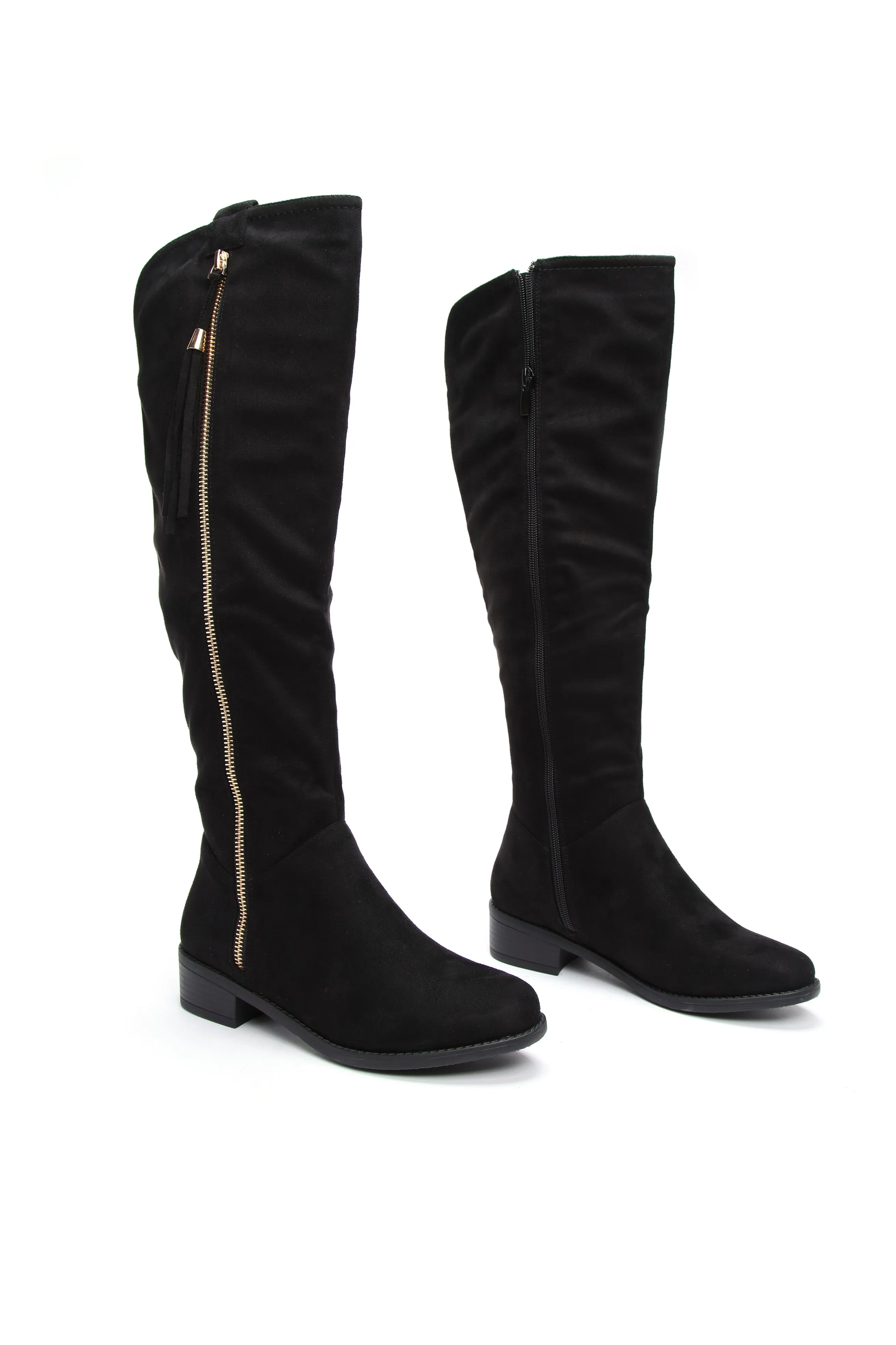Amorie Flat Boot - Black