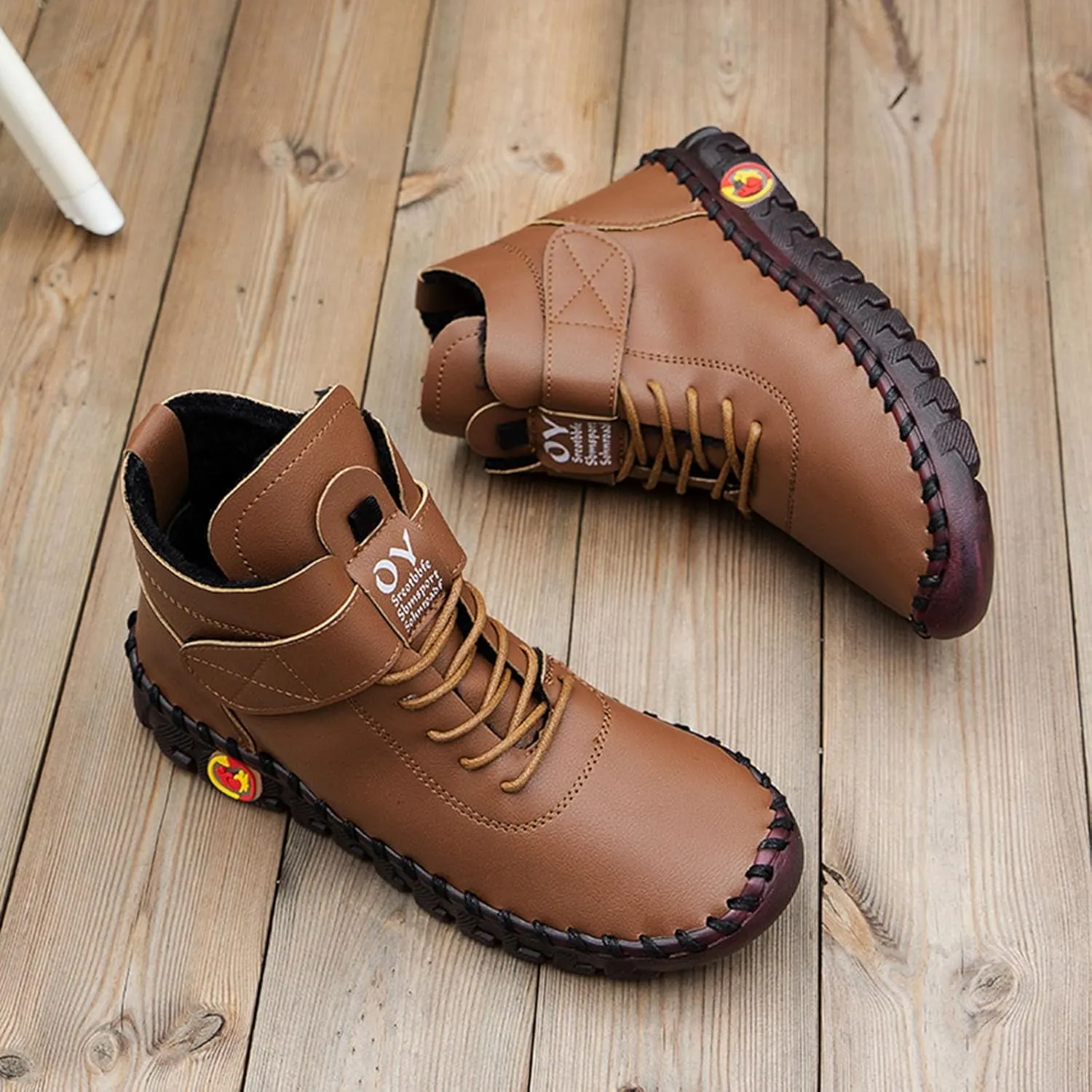 Ankle Boots for Women Platform Boots for Women New Winter Plus Size Women'S Shoes Lace Up Plush Warm Lined Boots