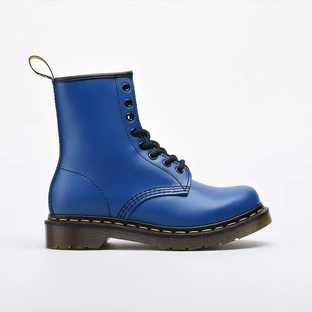 Autumn and winter new leather mid-tube Martin boots