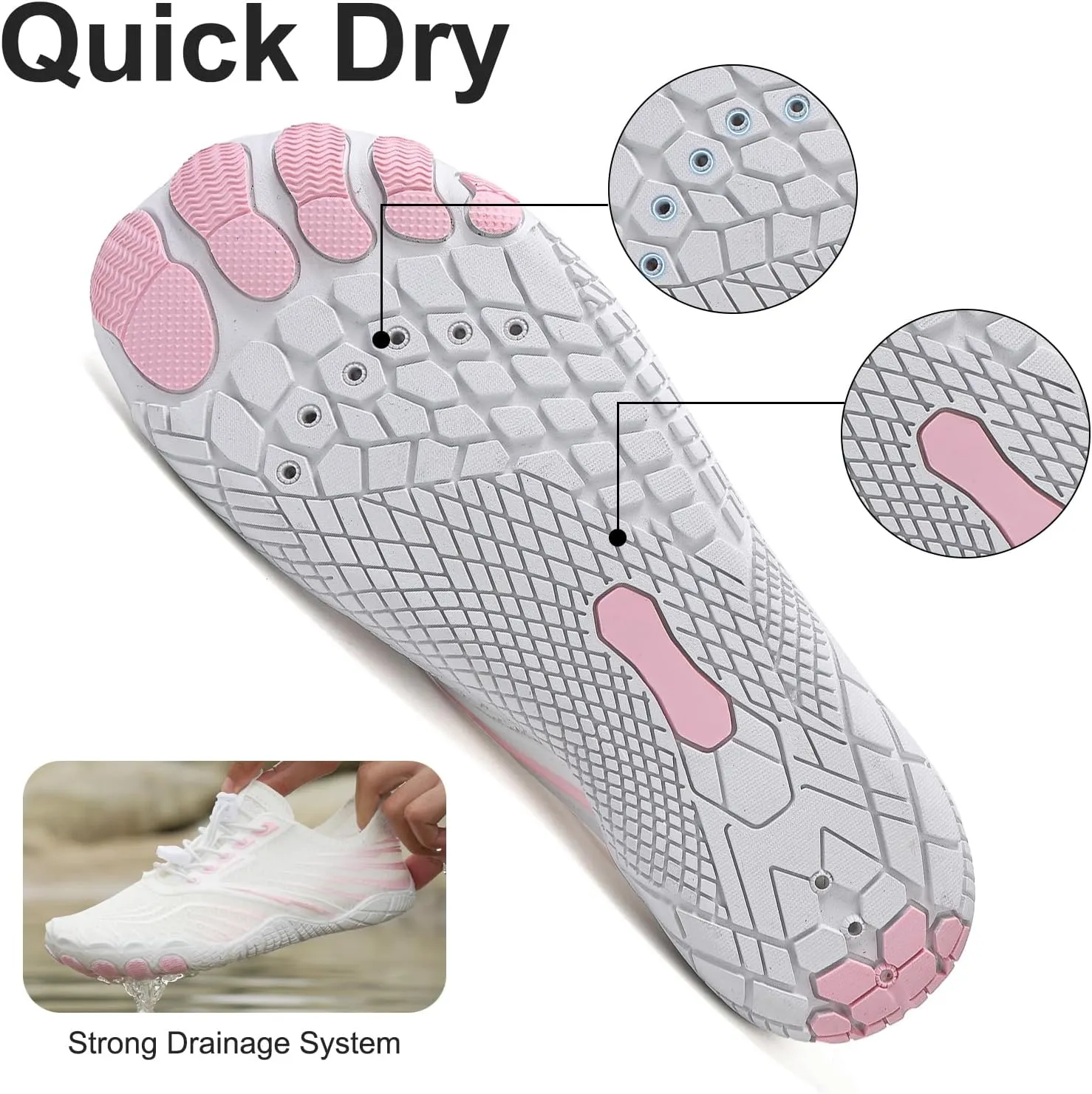 Barefoot Trail for Women Men, Waterproof Pro Trail Running with Wide Toe Box Healthy & Non-Slip BarefootAthletic Outdoor Hiking Footwear