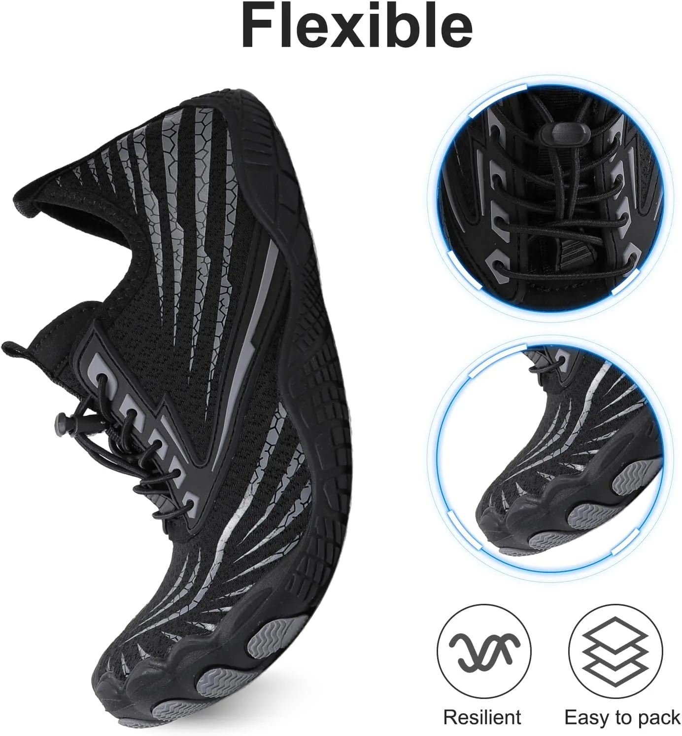 Barefoot Trail for Women Men, Waterproof Pro Trail Running with Wide Toe Box Healthy & Non-Slip BarefootAthletic Outdoor Hiking Footwear