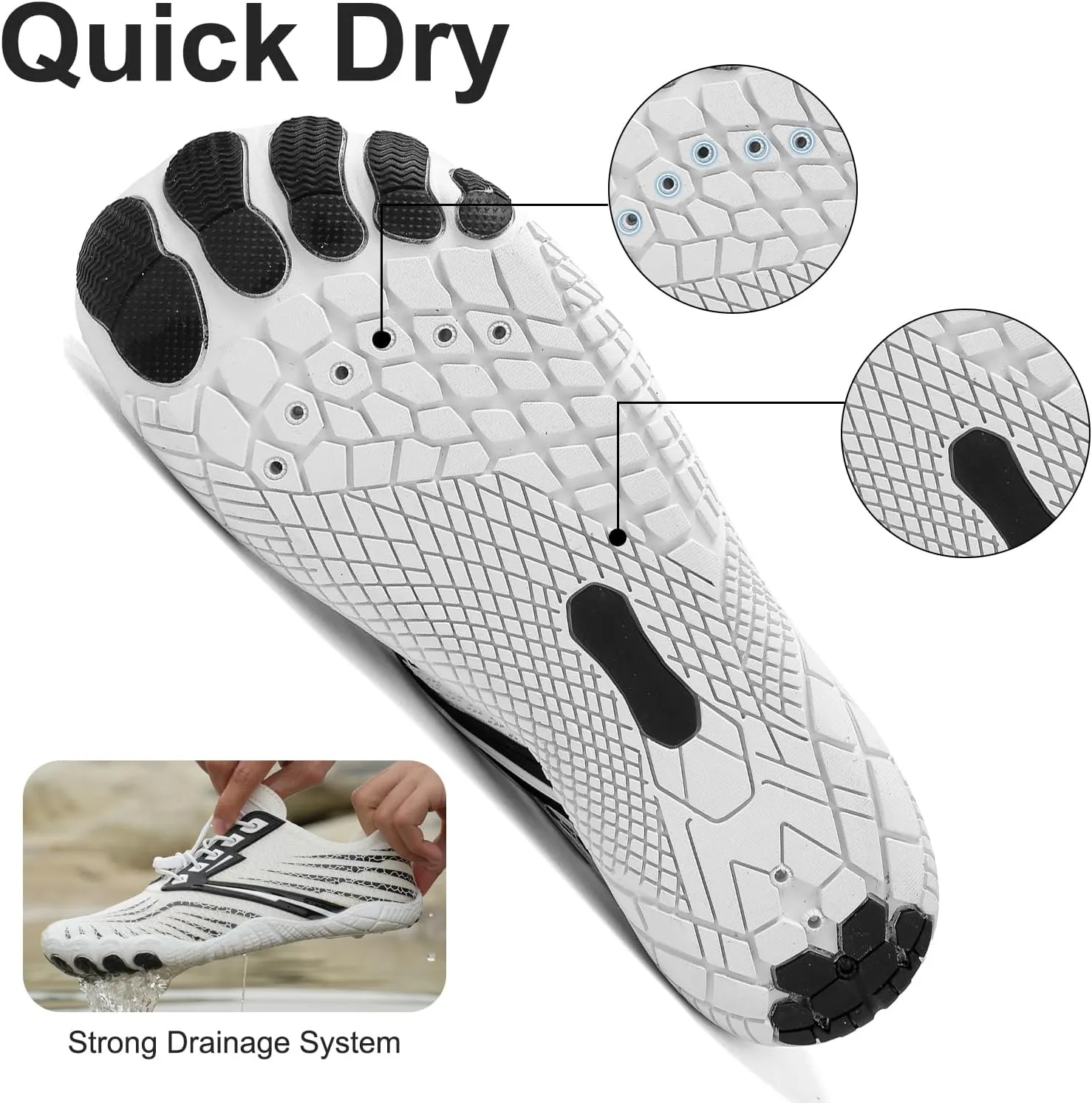 Barefoot Trail for Women Men, Waterproof Pro Trail Running with Wide Toe Box Healthy & Non-Slip BarefootAthletic Outdoor Hiking Footwear