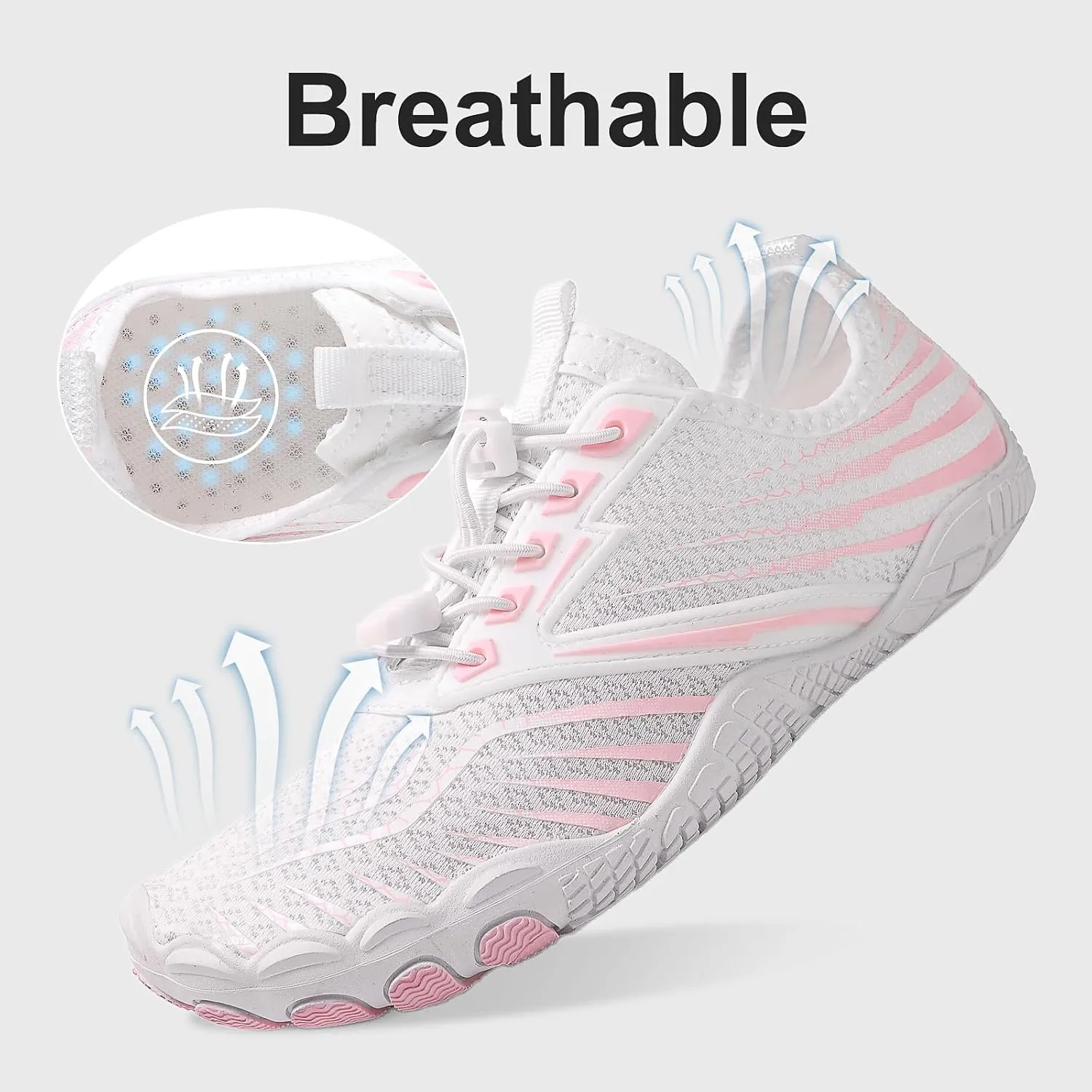 Barefoot Trail for Women Men, Waterproof Pro Trail Running with Wide Toe Box Healthy & Non-Slip BarefootAthletic Outdoor Hiking Footwear