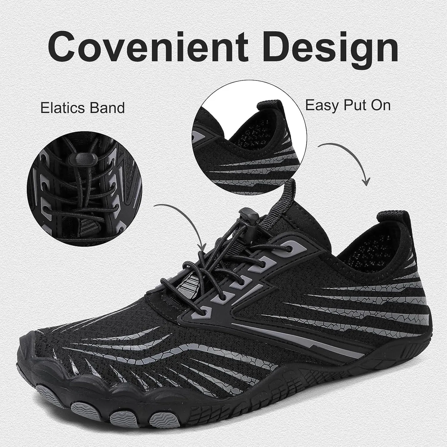 Barefoot Trail for Women Men, Waterproof Pro Trail Running with Wide Toe Box Healthy & Non-Slip BarefootAthletic Outdoor Hiking Footwear