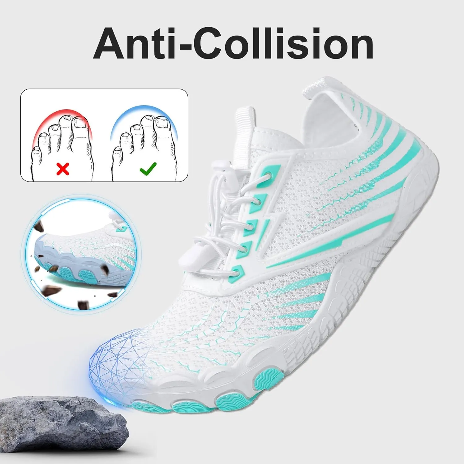 Barefoot Trail for Women Men, Waterproof Pro Trail Running with Wide Toe Box Healthy & Non-Slip BarefootAthletic Outdoor Hiking Footwear