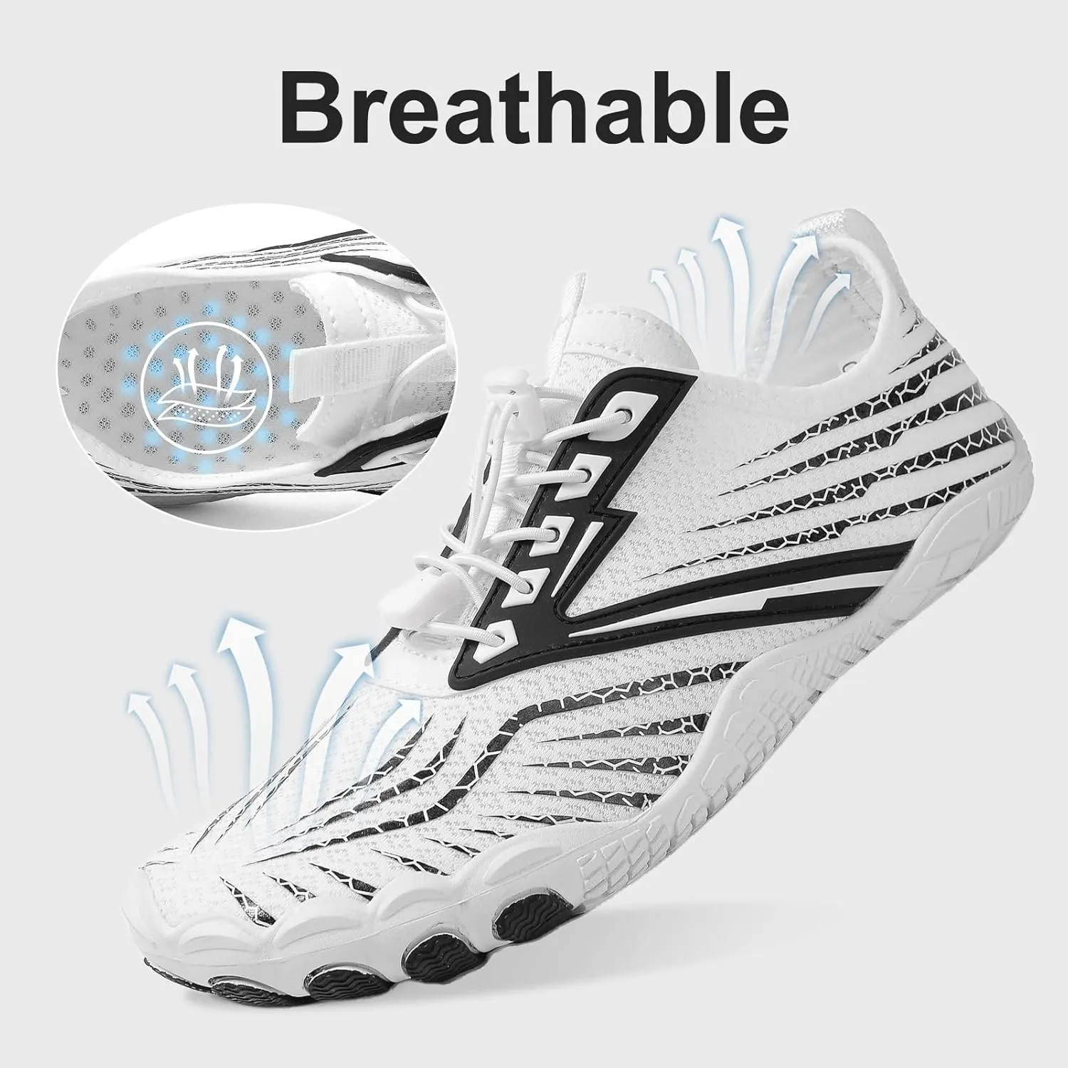 Barefoot Trail for Women Men, Waterproof Pro Trail Running with Wide Toe Box Healthy & Non-Slip BarefootAthletic Outdoor Hiking Footwear