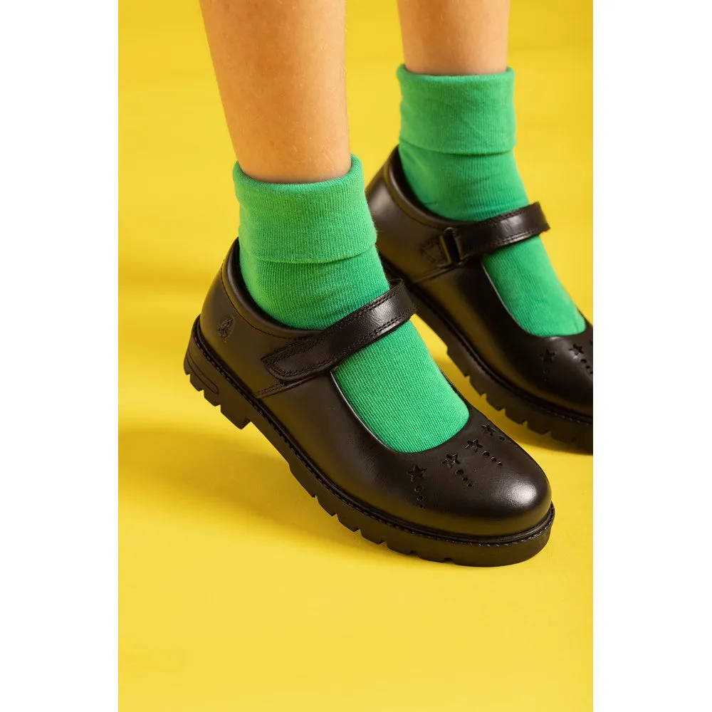 Black Sabrina Junior School Shoes