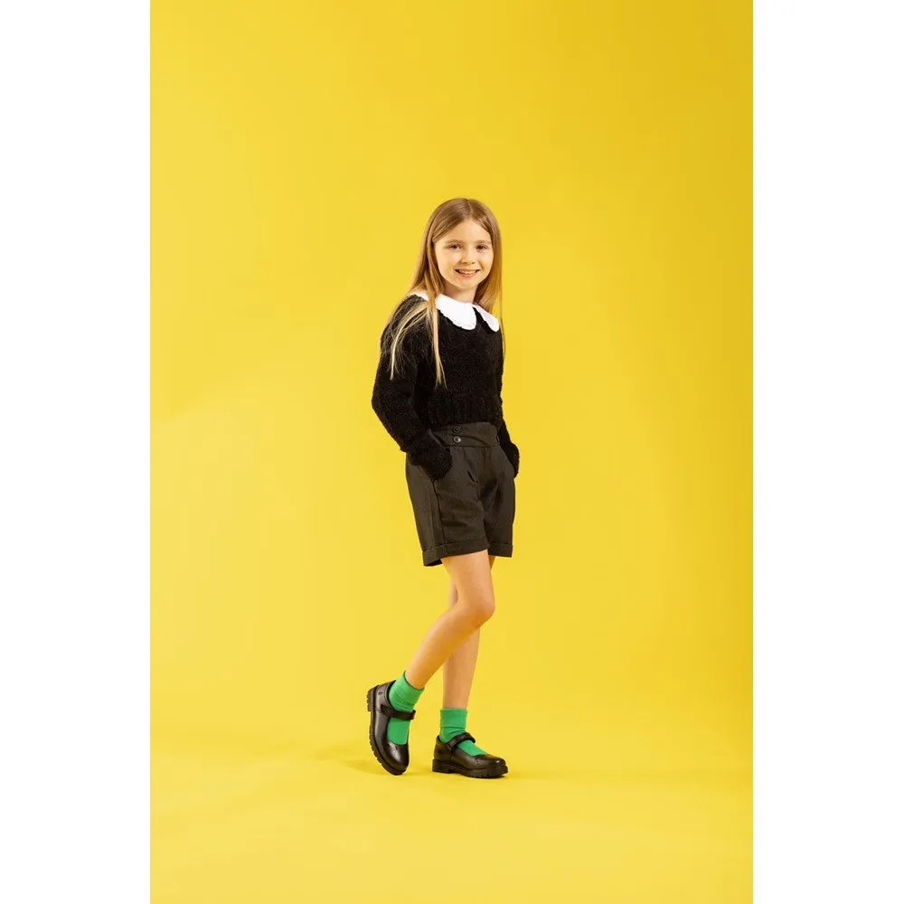 Black Sabrina Junior School Shoes