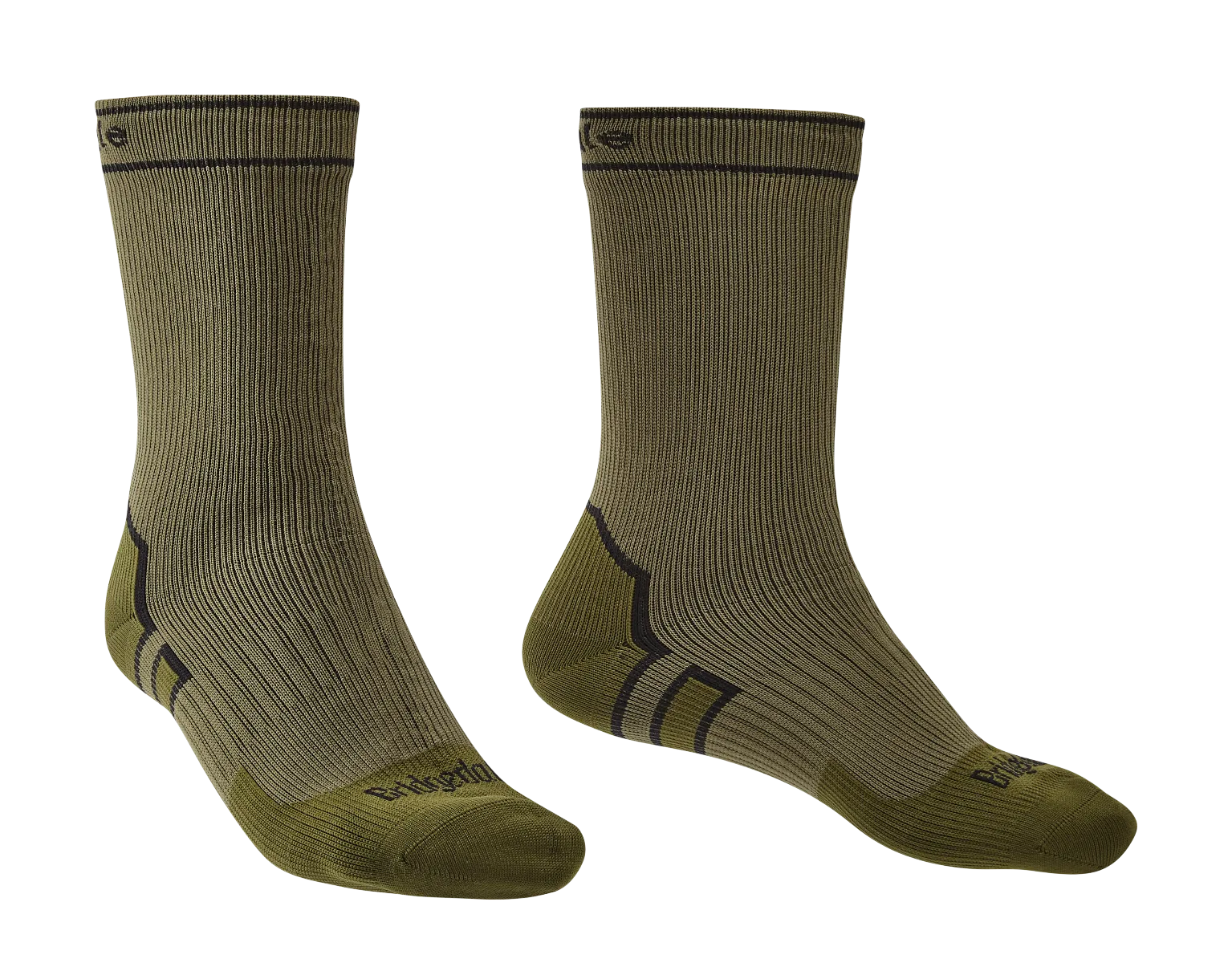Bridgedale Stormsock Midweight Waterproof Boot Sock-Khaki