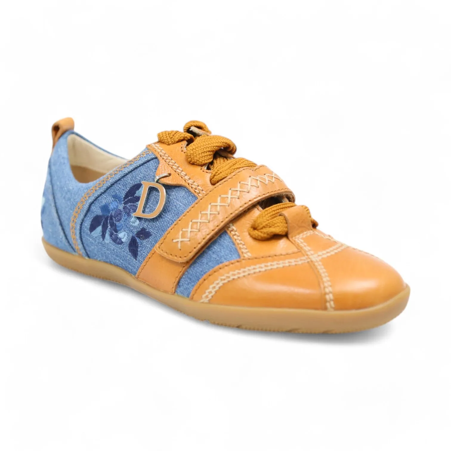 Christian Dior Women's Shoes Denim & Leather Sneakers (CDW10)