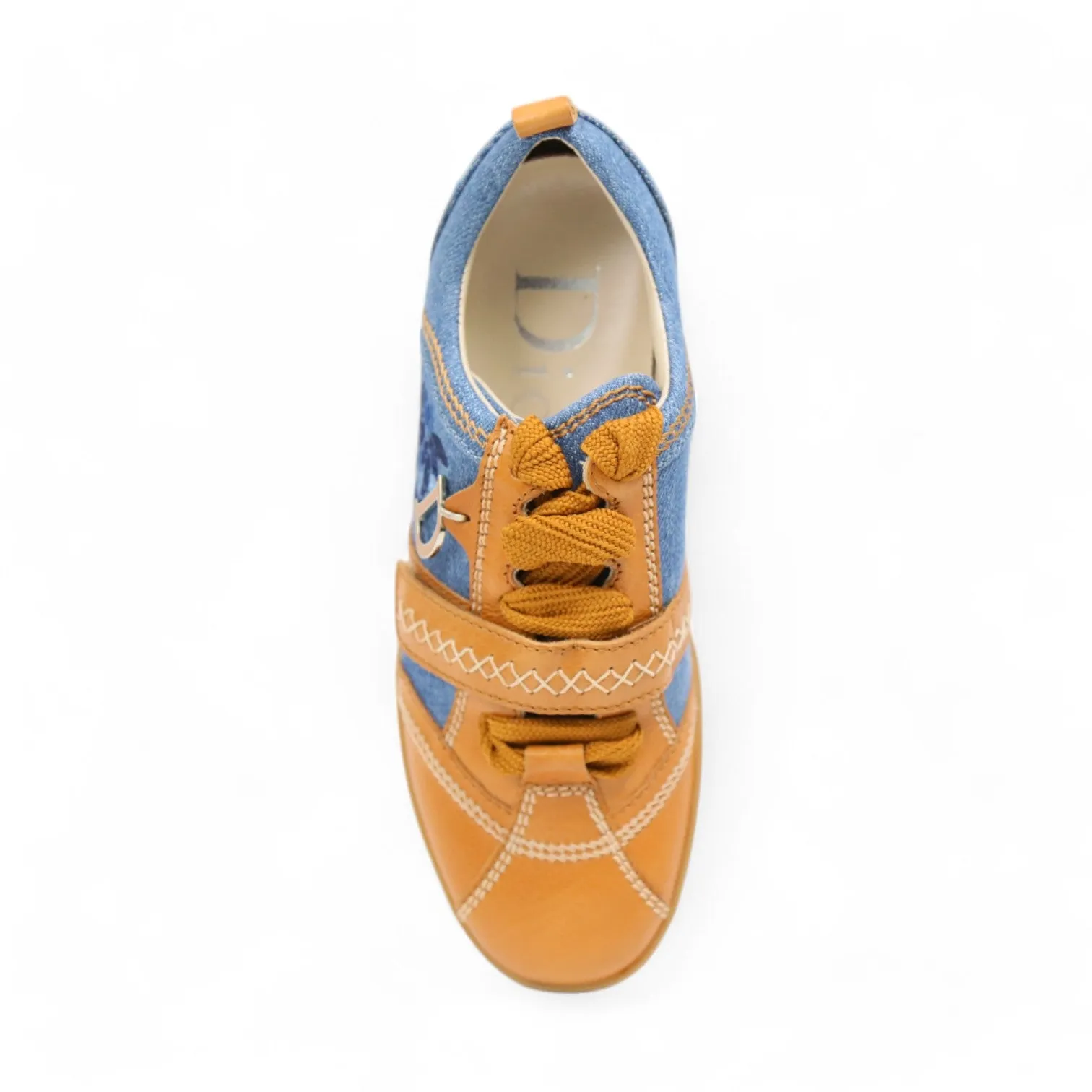 Christian Dior Women's Shoes Denim & Leather Sneakers (CDW10)