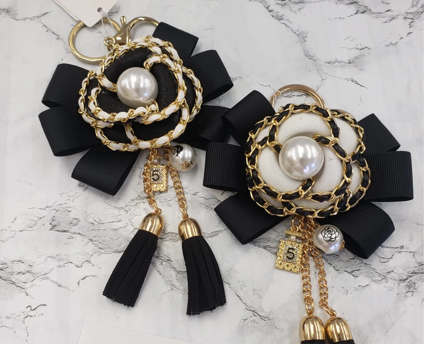 Coco Flower with Tassel Key Chain