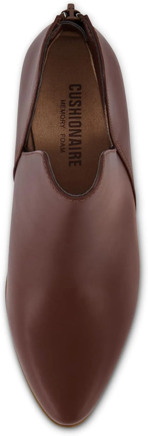 CUSHIONAIRE Women's Elodie Ankle Boot  Memory Foam, Wide Widths Available