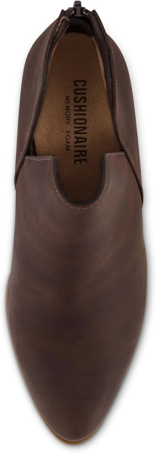 CUSHIONAIRE Women's Elodie Ankle Boot  Memory Foam, Wide Widths Available