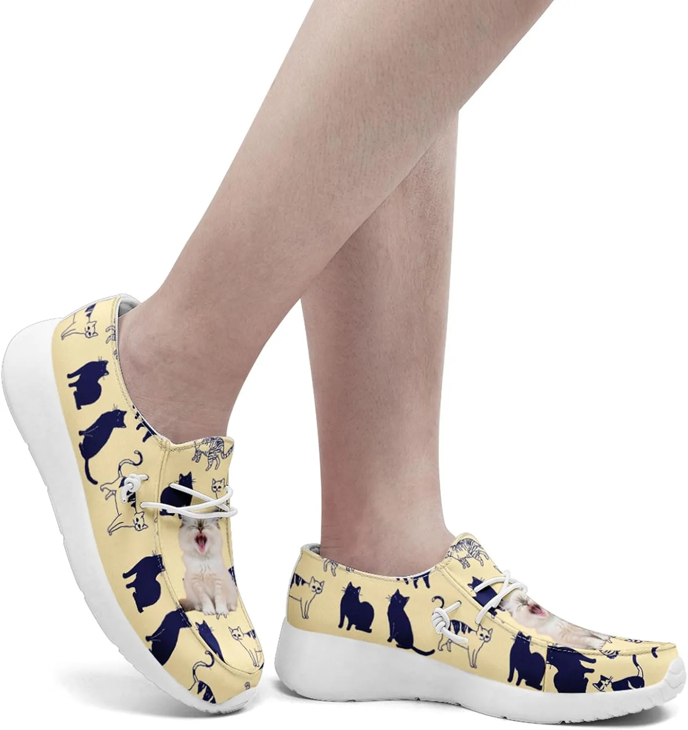 Custom Pet-Themed Canvas Loafers Shoes for Men Women Lightweight Slip-On Casual Shoes Personalized for Pet Lovers
