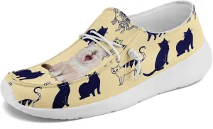Custom Pet-Themed Canvas Loafers Shoes for Men Women Lightweight Slip-On Casual Shoes Personalized for Pet Lovers