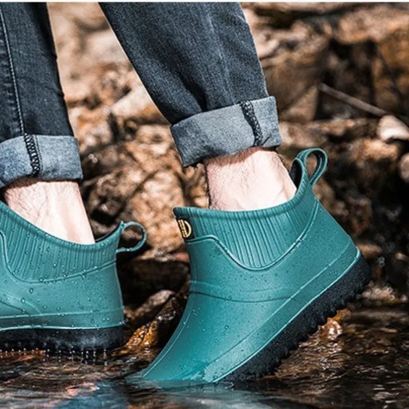 Cuzcare Winter Rain Ankle Boots For Men Slip-on Nonskid Orthopedic Shoes