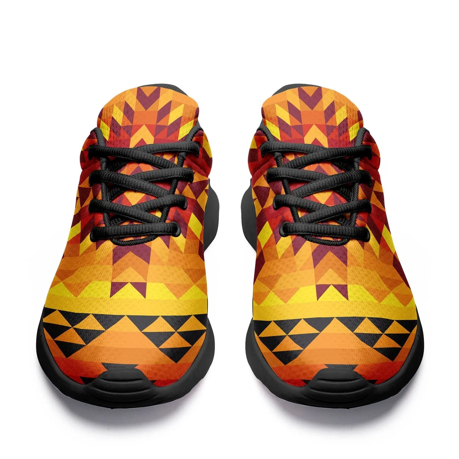Desert Geo Yellow Red Ikkaayi Sport Sneakers