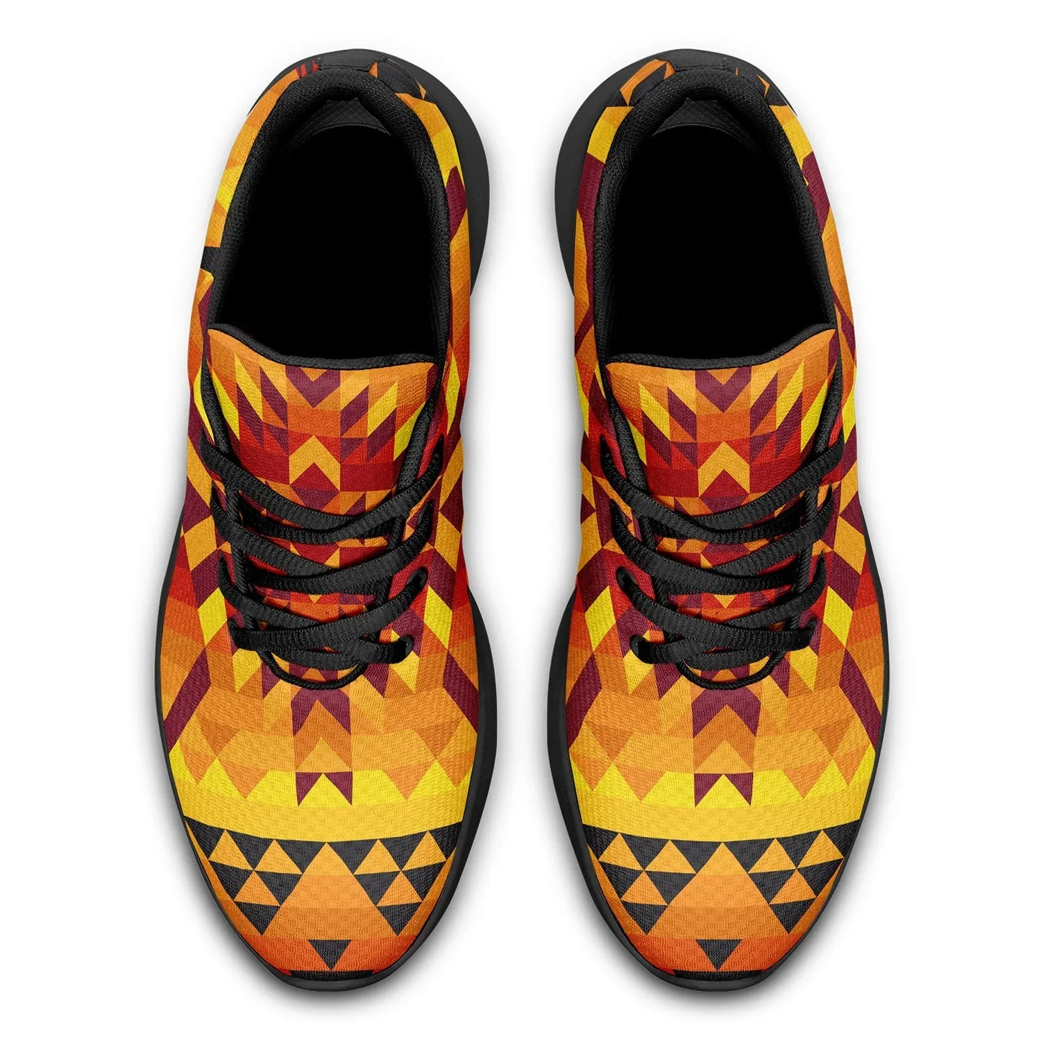 Desert Geo Yellow Red Ikkaayi Sport Sneakers