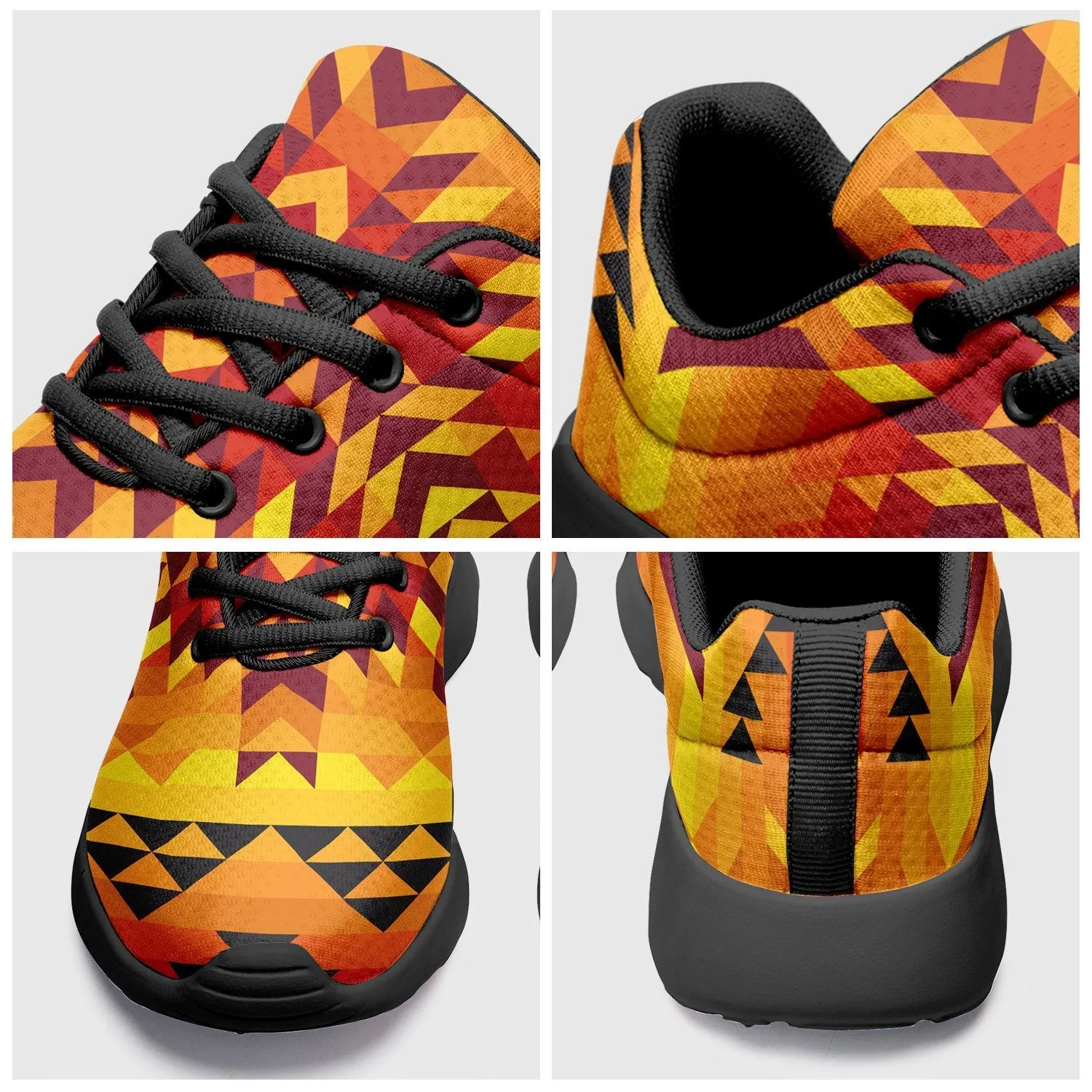 Desert Geo Yellow Red Ikkaayi Sport Sneakers