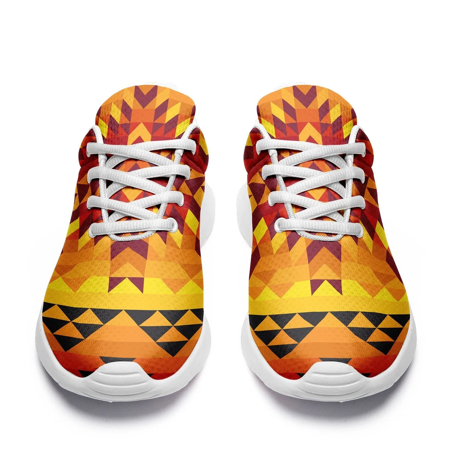 Desert Geo Yellow Red Ikkaayi Sport Sneakers