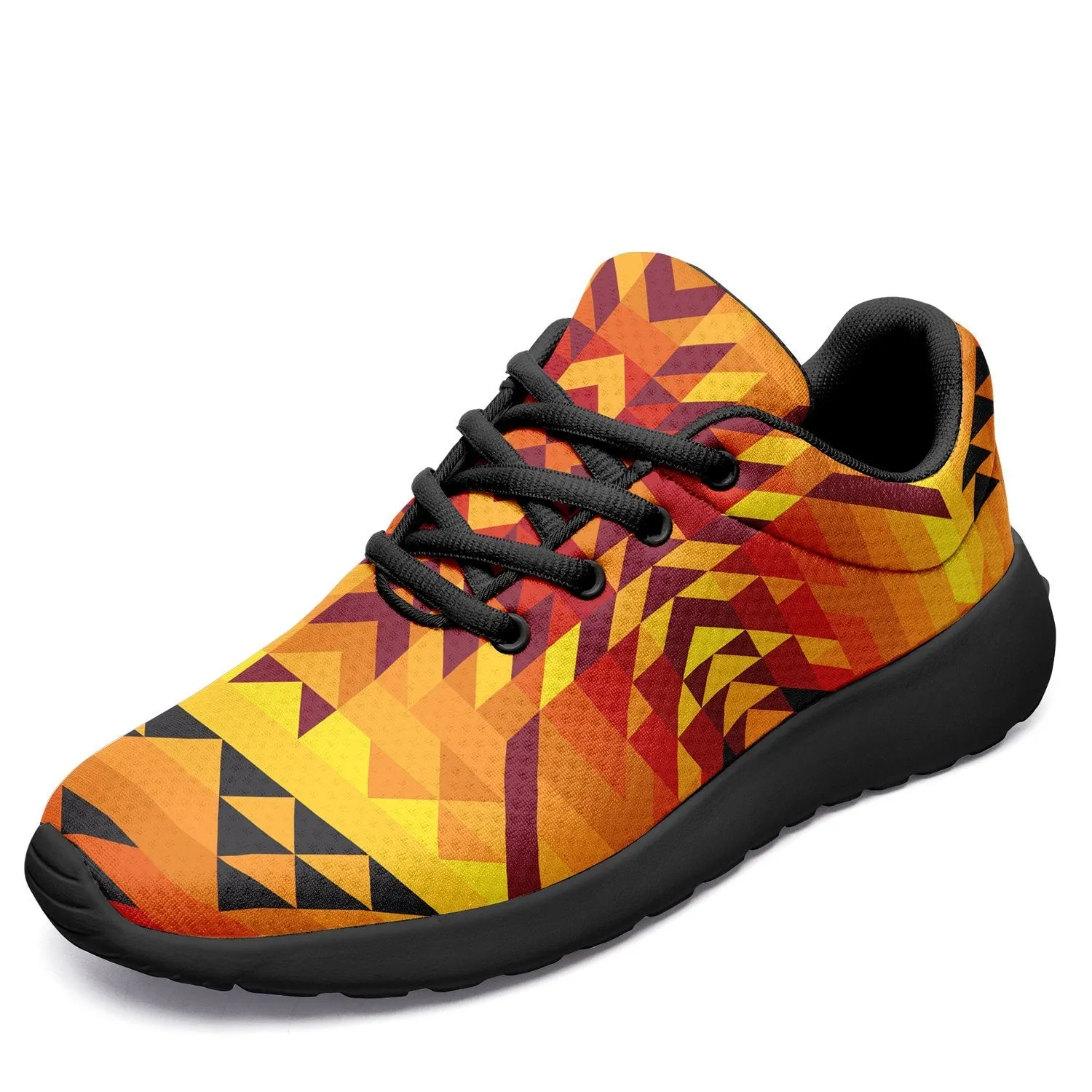 Desert Geo Yellow Red Ikkaayi Sport Sneakers