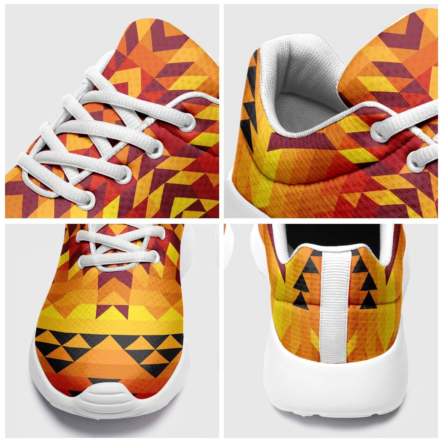 Desert Geo Yellow Red Ikkaayi Sport Sneakers