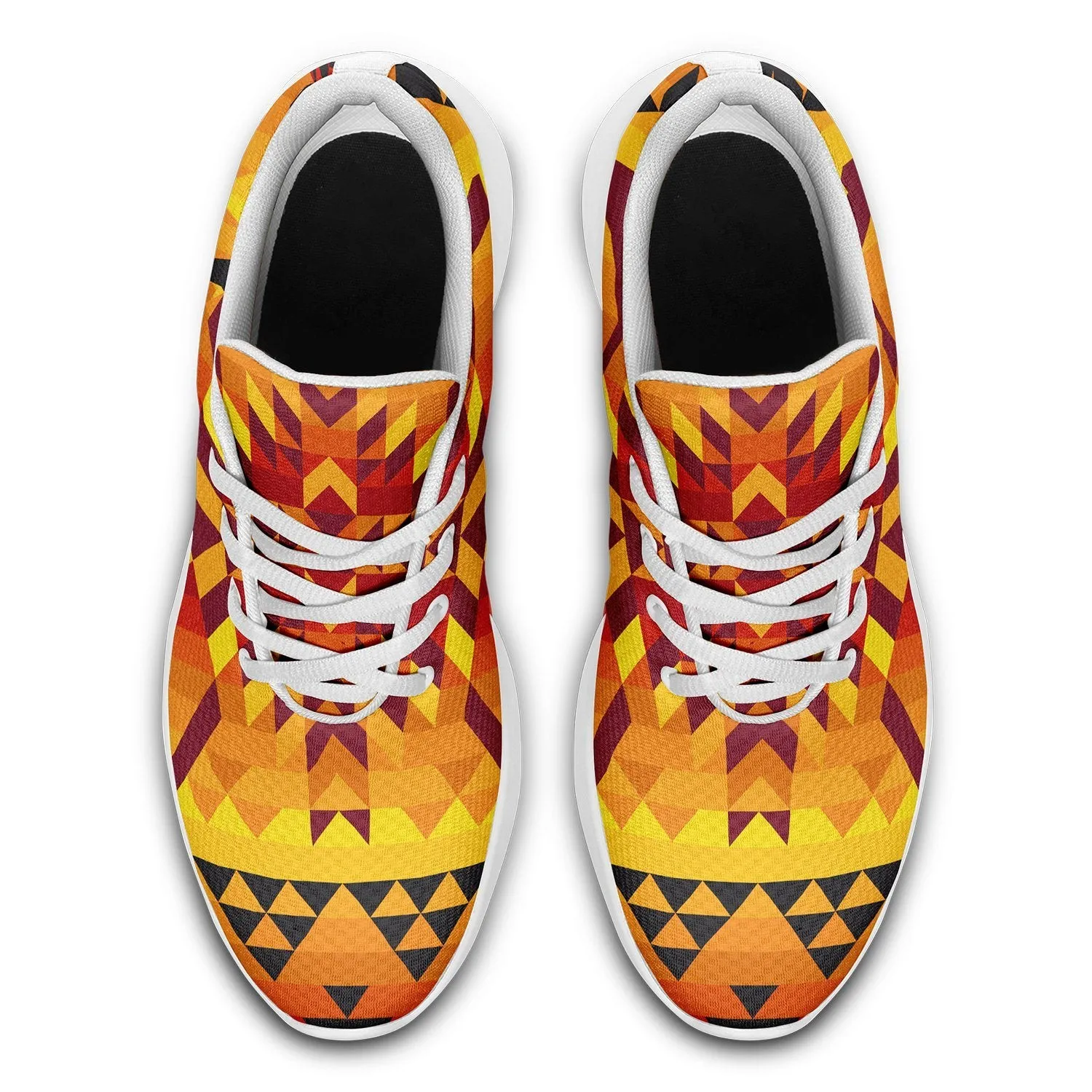 Desert Geo Yellow Red Ikkaayi Sport Sneakers