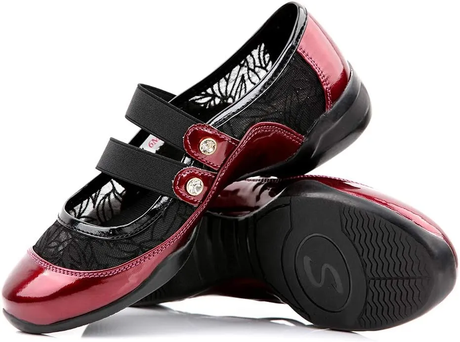 DKZSYIM Women's Dance Sneakers Practice Ballroom Performance Sports Shoes,Model P25