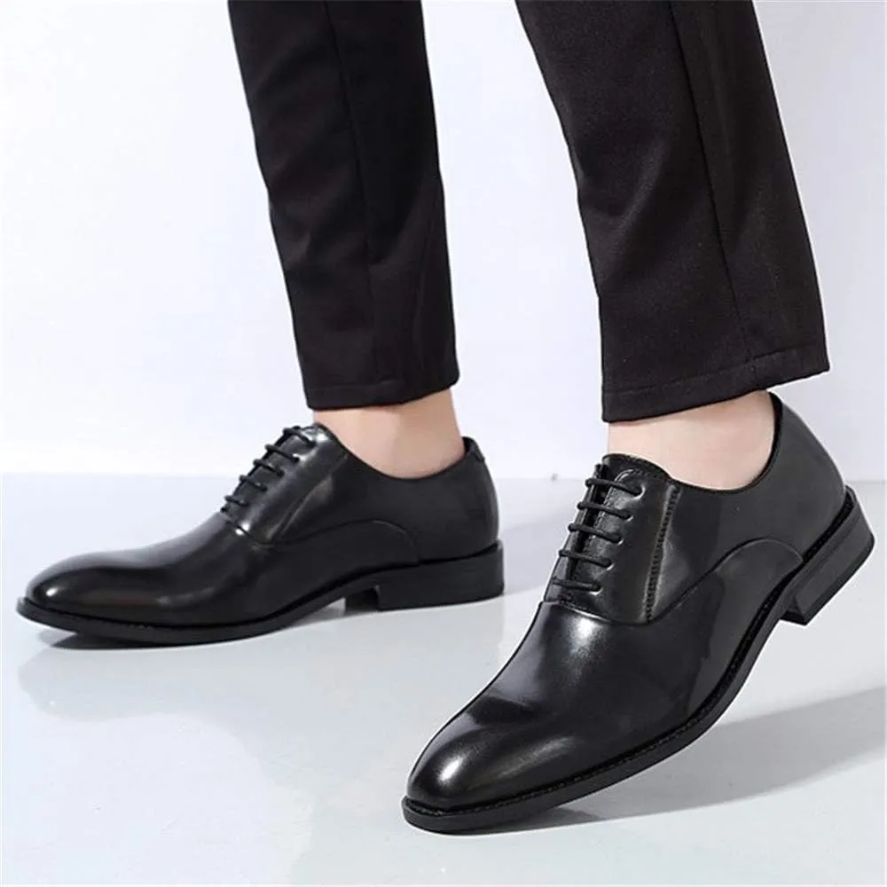 Dress Shoes for Men Lace Up Square Snip Toe Vegan Leather Low Top Slip Resistant Anti-Slip Block Heel Non Slip Wedding