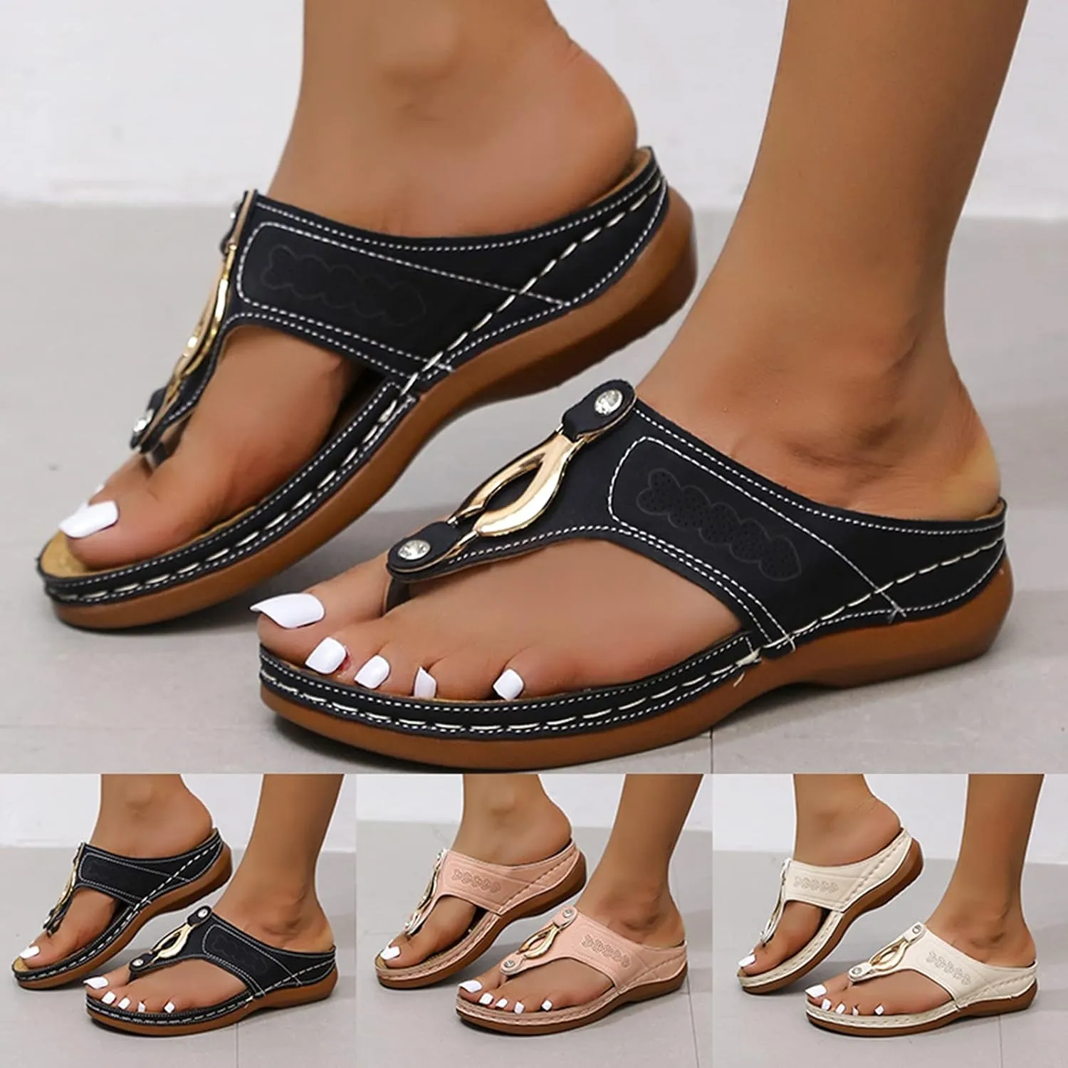 Eduavar Sandals for Women Casual, Women's Sandals Fashion Sport Open Toe Sandals Shoes Casaul Wedge Platforms Sandals