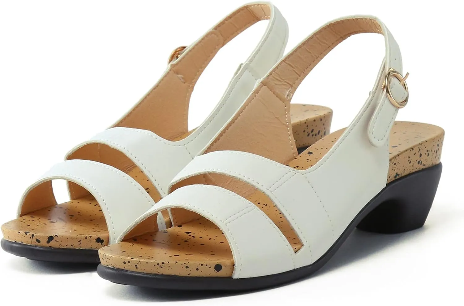 Eduavar Sandals for Women Dressy Summer, Summer Sandals for Women 2024 Comfortable Open Toe Low Heel Sandals Elegant Sandals