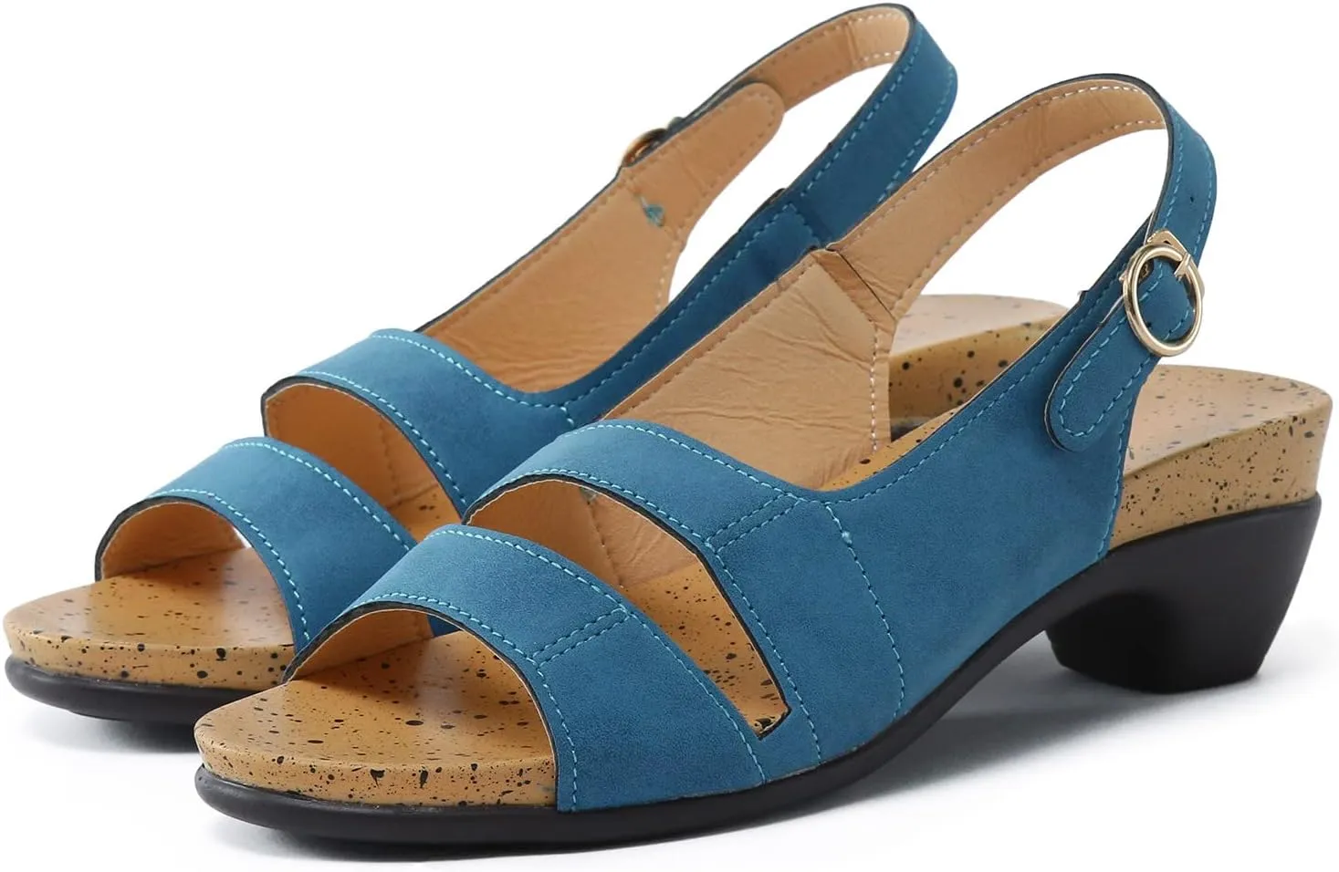 Eduavar Summer Sandals for Women 2023, Sandals Women Dressy Rhinestones Wedge Sandals Open Toe Zip Up Sandals Shoes