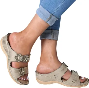 Eduavar Wedge Sandals for Women, Orthopedic Sandals for Women Wedge Sandals with Arch Support Anti-Slip Comfy Sandal