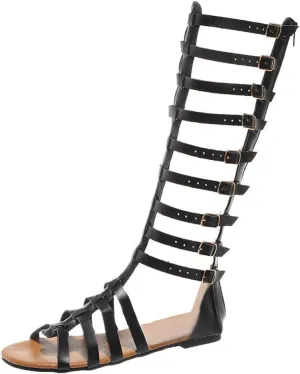 Eduavar Wedge Sandals for Women, Sandals Women Comfortable Lace Up Sandals Summer Breathable Open Toe Flat Sandals
