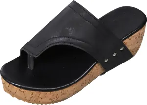 Eduavar Womens Sandals Casual Platform Outdoor Slides Slippers Wedges Slip On Open Toe Slippers Arch Support Dressy Shoes