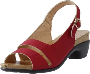 Eduavar Womens Sandals Comfortable, Sandals Women Orthopedic Sandals Dressy Open Toe Low Heel Sandals with Ankle Strap