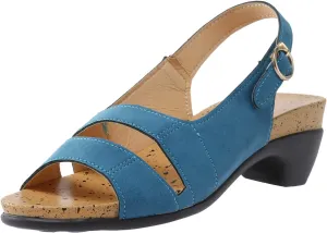 Eduavar Womens Sandals Dressy, Sandals Women Orthopedic Sandals Dressy Open Toe Low Heel Sandals with Ankle Strap