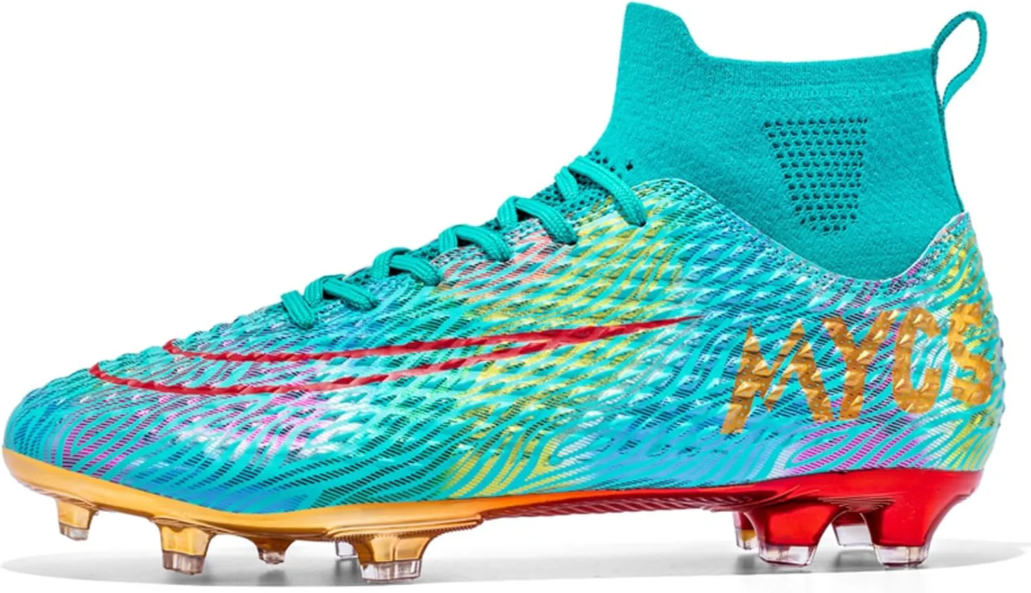 Eliogn Big Kids Soccer Shoes Men??s Soccer Cleats Professional Training Turf High-top Football Shoes Outdoor Comfortable Training Football Shoes
