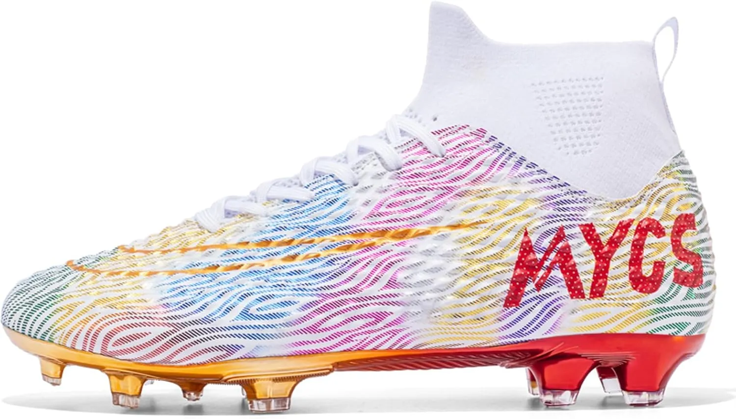 Eliogn Big Kids Soccer Shoes Men??s Soccer Cleats Professional Training Turf High-top Football Shoes Outdoor Comfortable Training Football Shoes