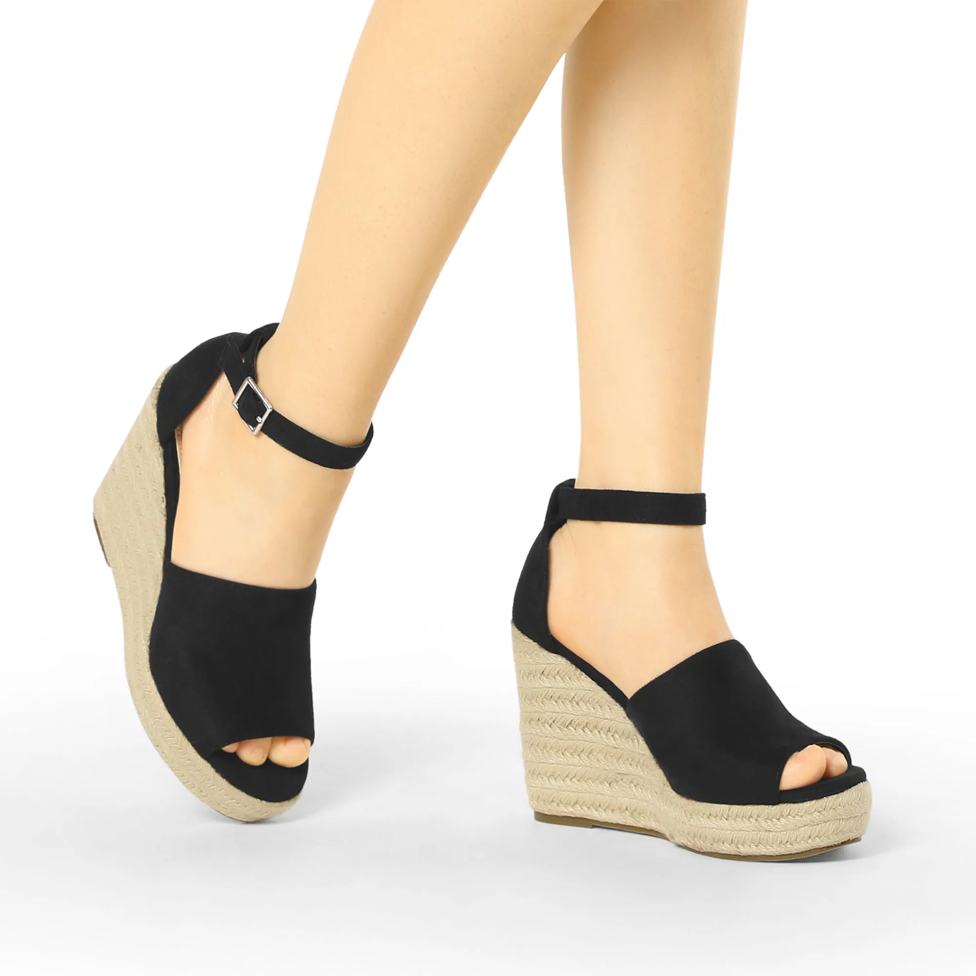 Espadrilles Platform Heel Wedges Sandals