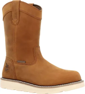 Georgia Boot Core 37 10" Waterproof Pull On Wedge Boot, Brown, Size 9(M)