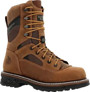 Georgia Boot LTX Logger 9" Waterproof Work Boot, Brown, Size 8.5(M)