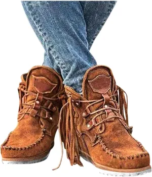 Gibobby Boots for Women Low Heel V-Cut Flat Ankle Boots Comfort Combat Boots Fall Winter Booties Shoes