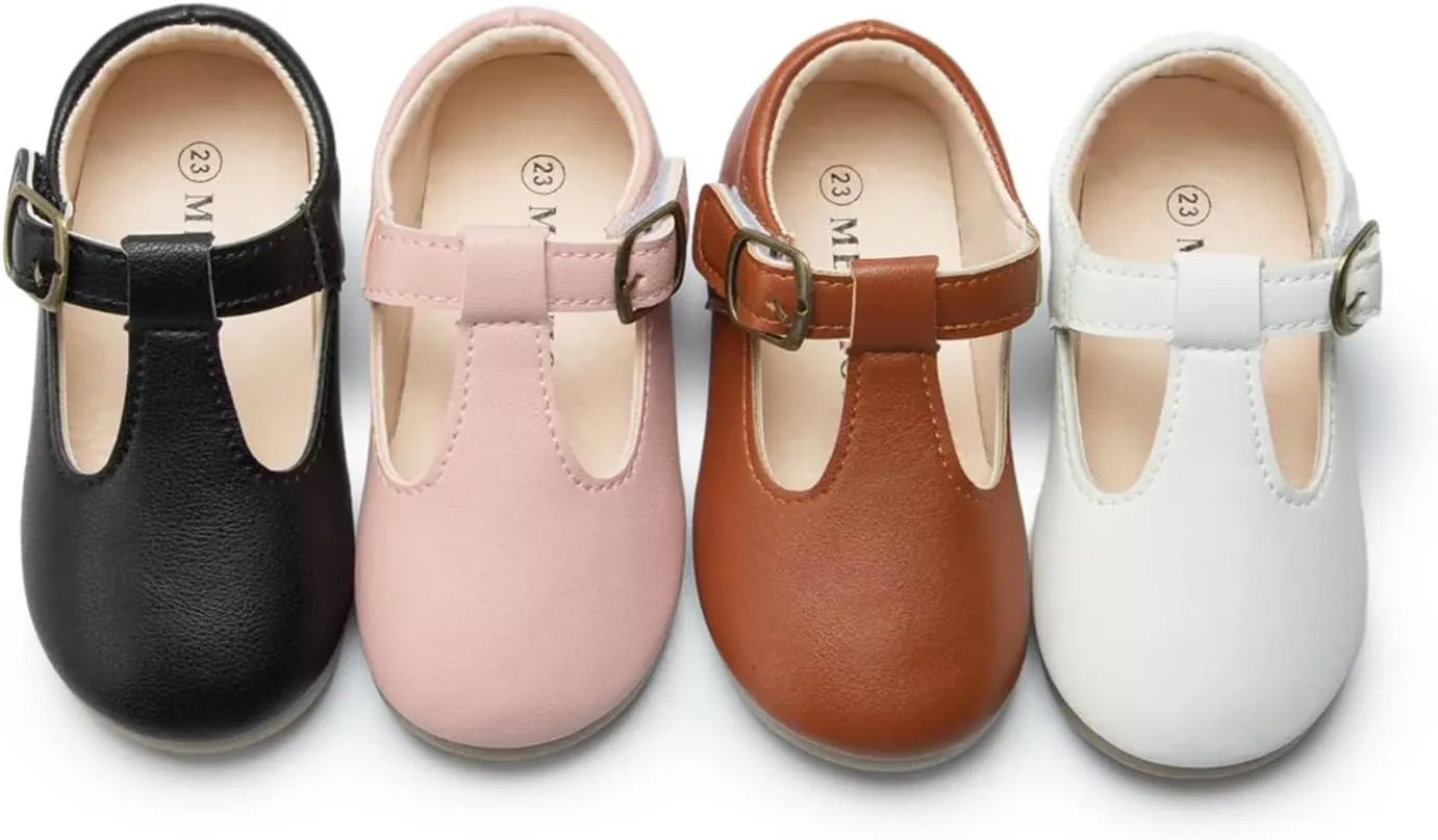 Girls Mary Jane Dress Flat Shoes School ??niform T-Strap Ballet Flat Toddler Little Kid Performance Shoes Toddler Girl