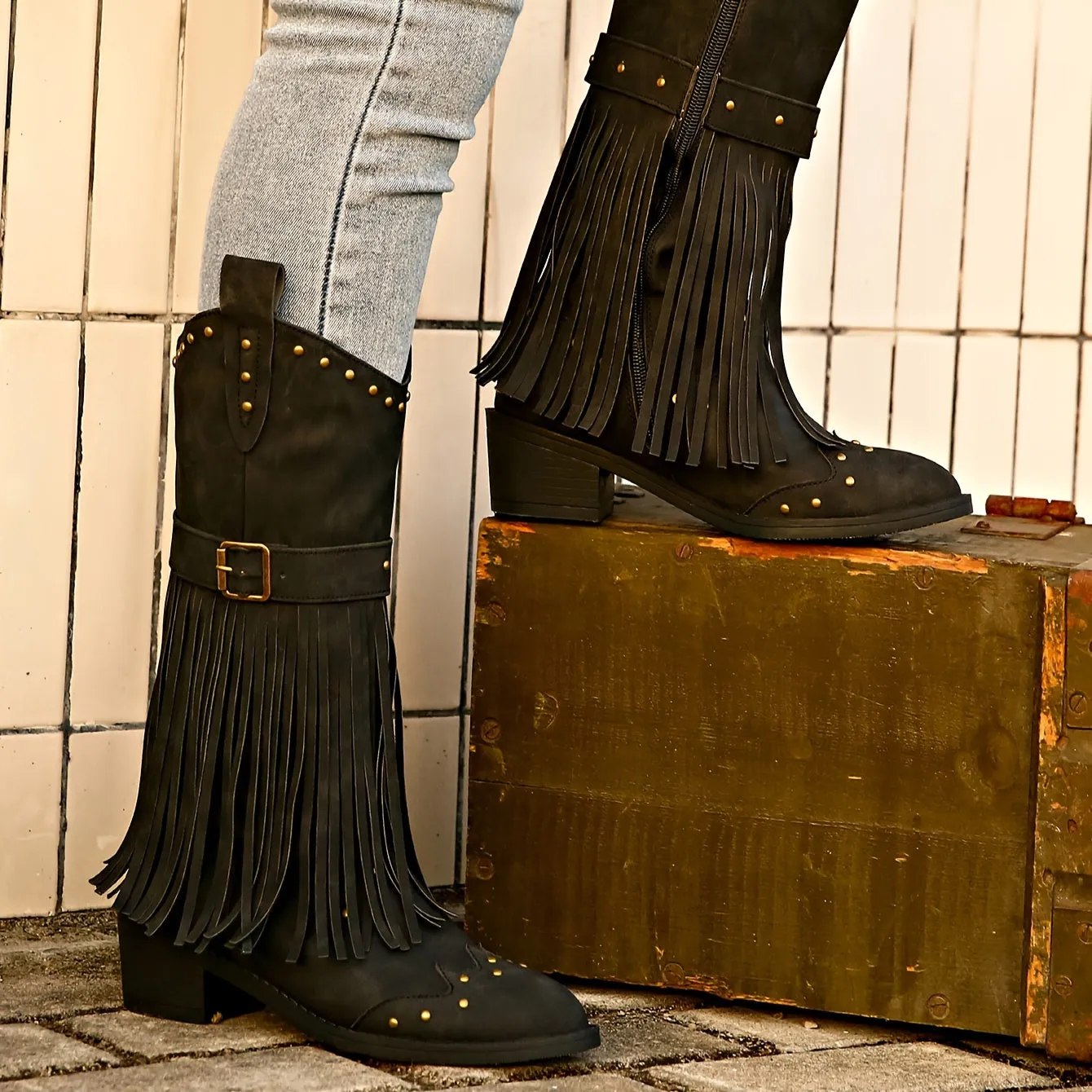 Harper | Vintage Tassel Detail Boots