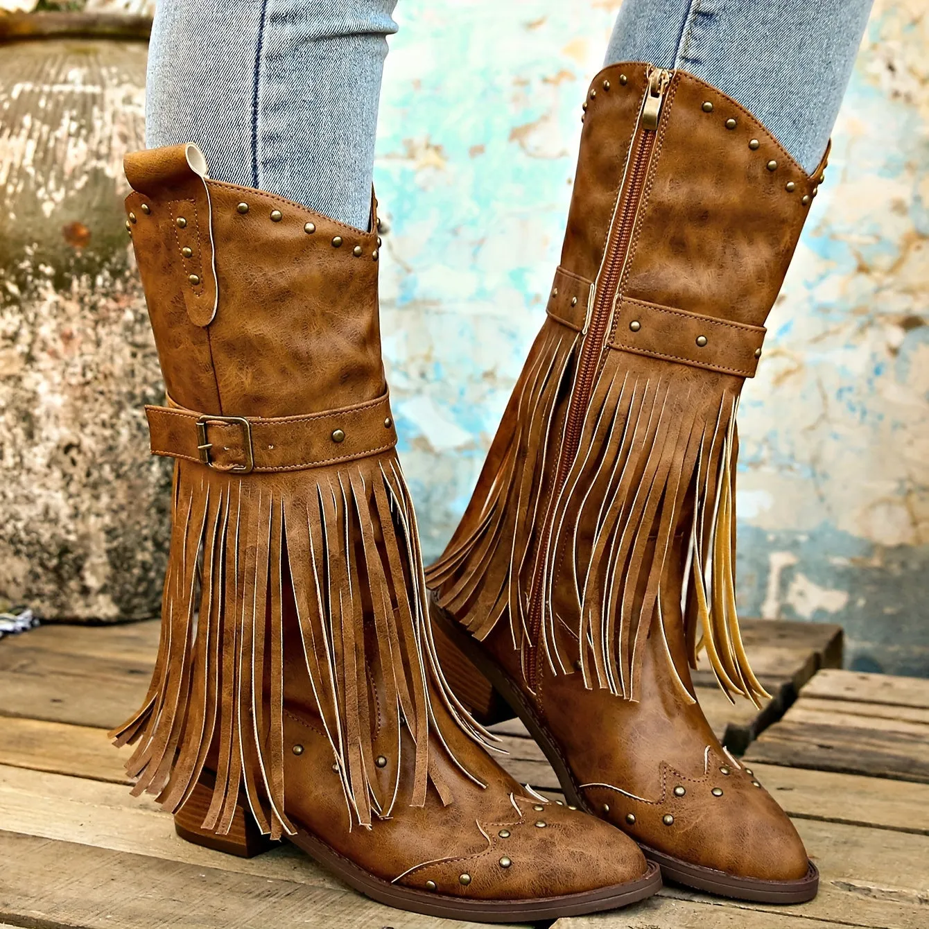 Harper | Vintage Tassel Detail Boots