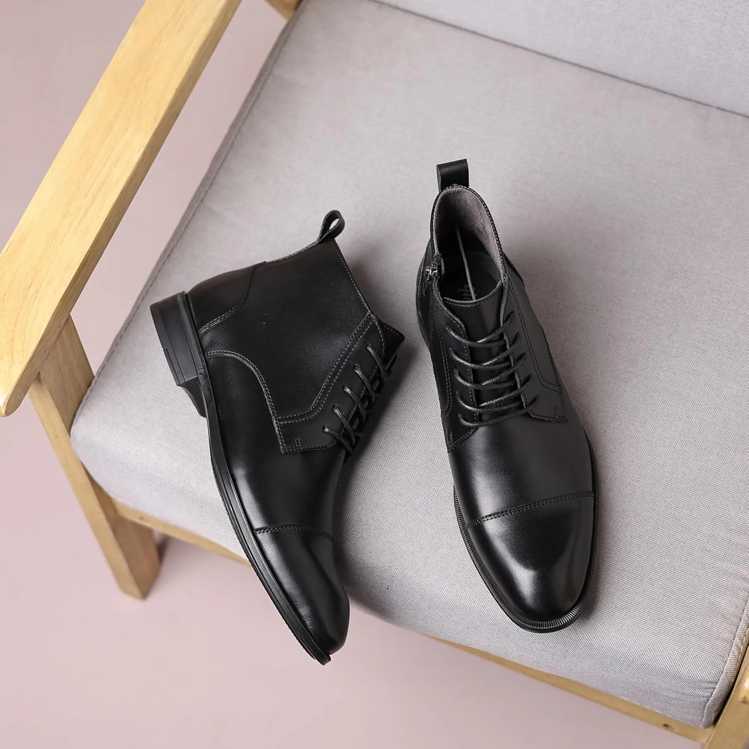Holy dove Chelsea Boots Men ?C Genuine Leather,Chelsea Boots for Men with Side Zipper, Casual Slip-On Ankle Boots, Chukka & Oxford Style Dress Boots